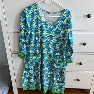 Colorful Geometric Print Dress